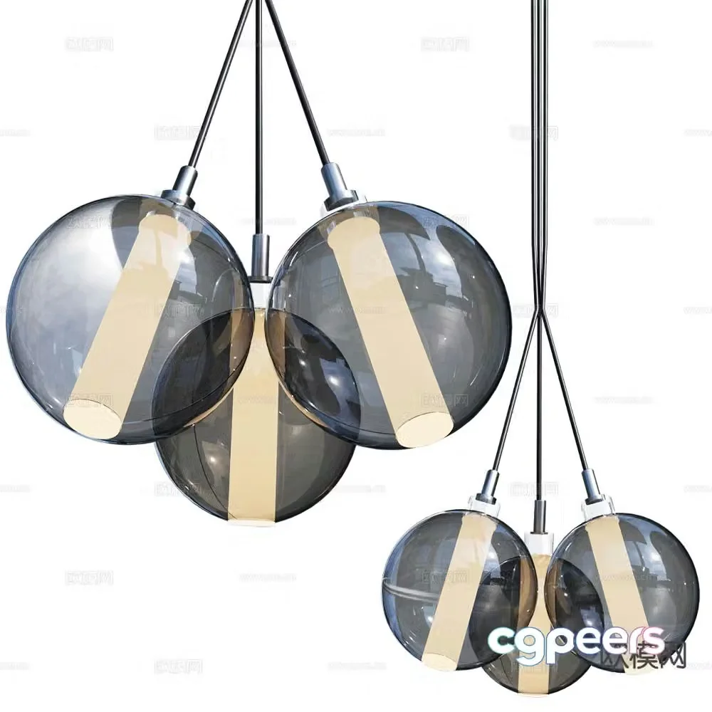 Cangini & Tucci Italian glass chandelier 3d model