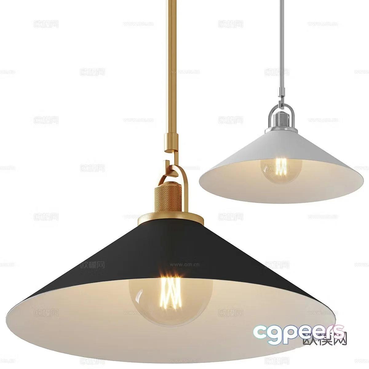 Modern craft chandelier 3d model