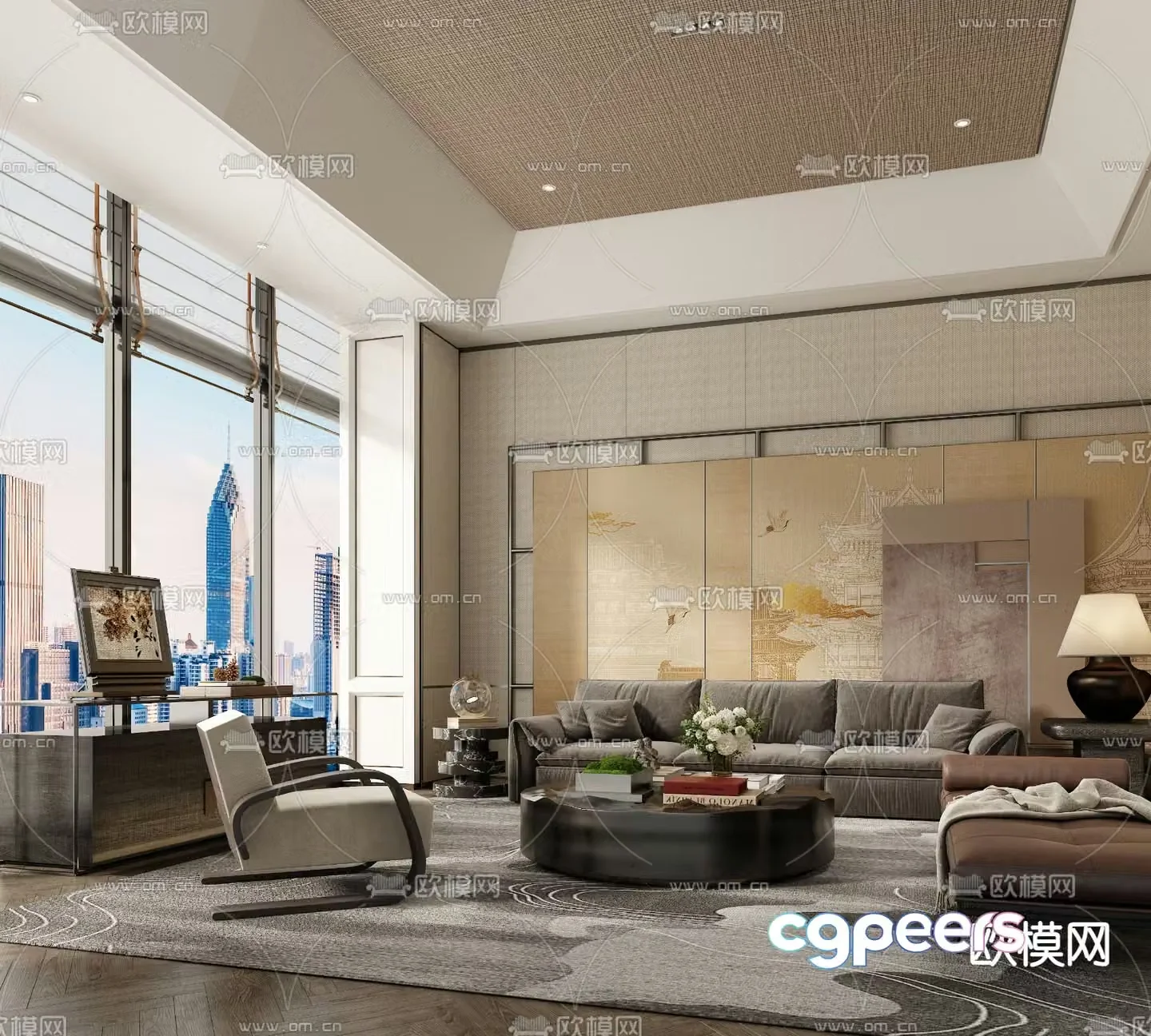 Modern living room 3d model