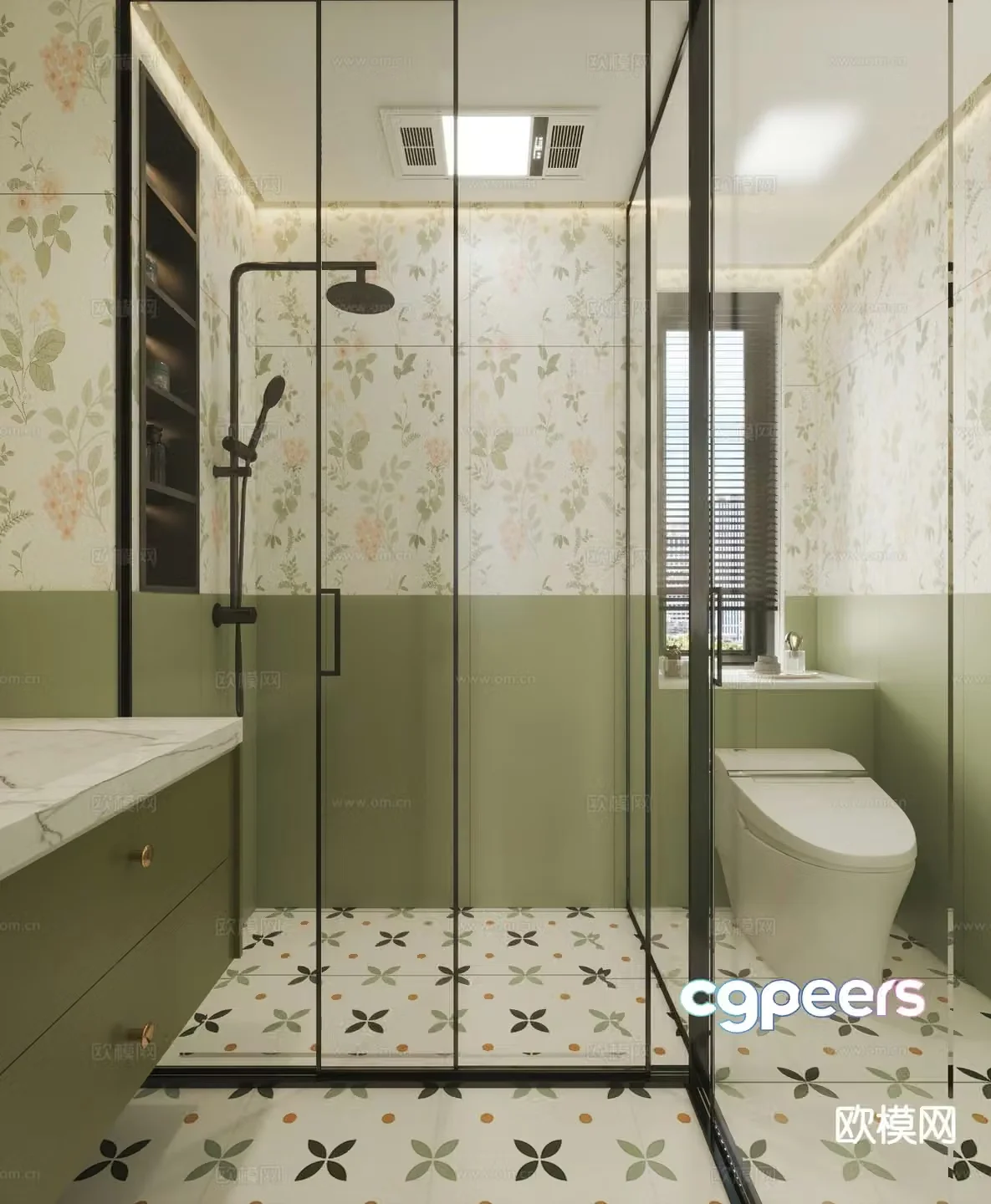French bathroom bathroom 3d model