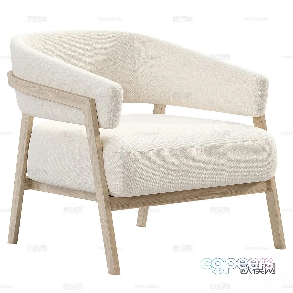 New Chinese sofa chair armchair 3d model