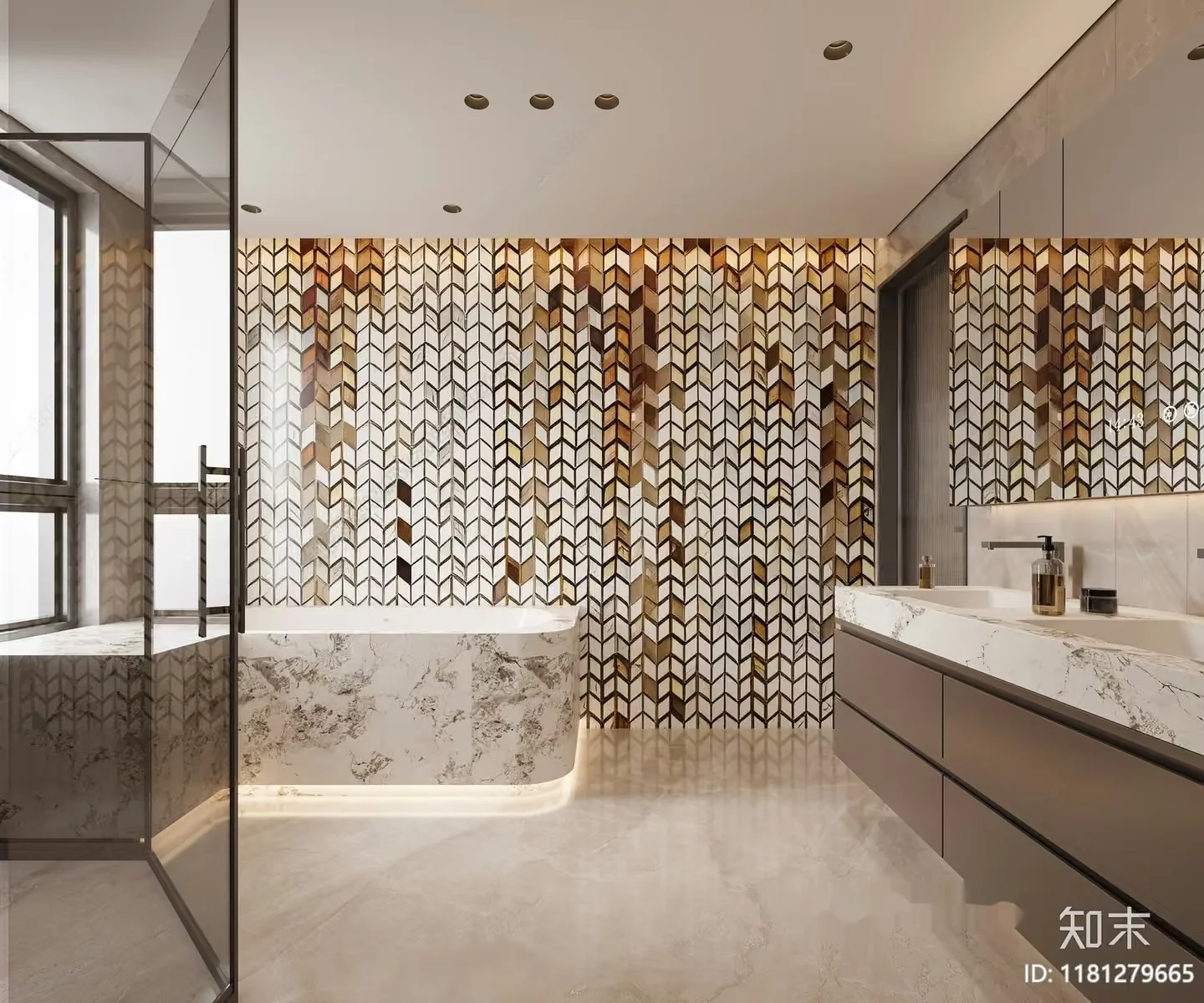 Modern Bathroom 3D Model – 2493 – CORONA Render