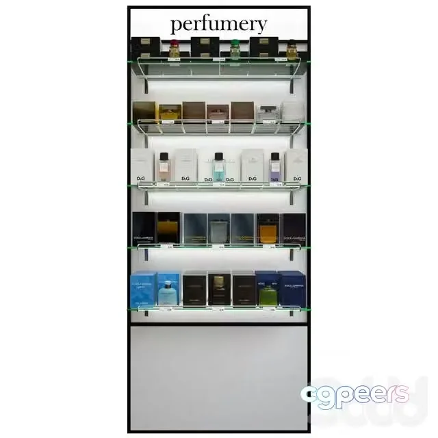 3ds Max Free – Rack with perfumery Dolce & Gabbana
