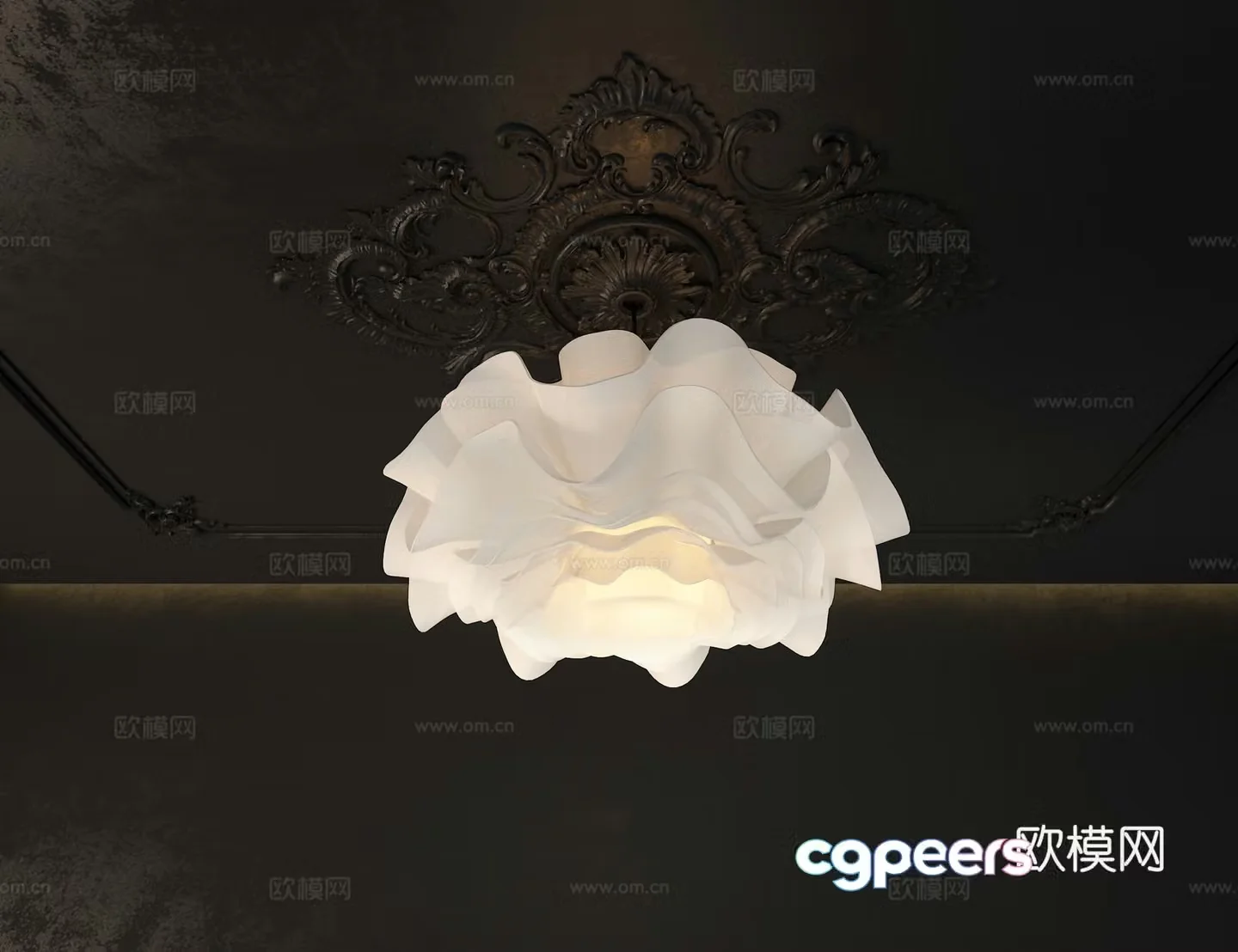 3D model of medieval style chandelier