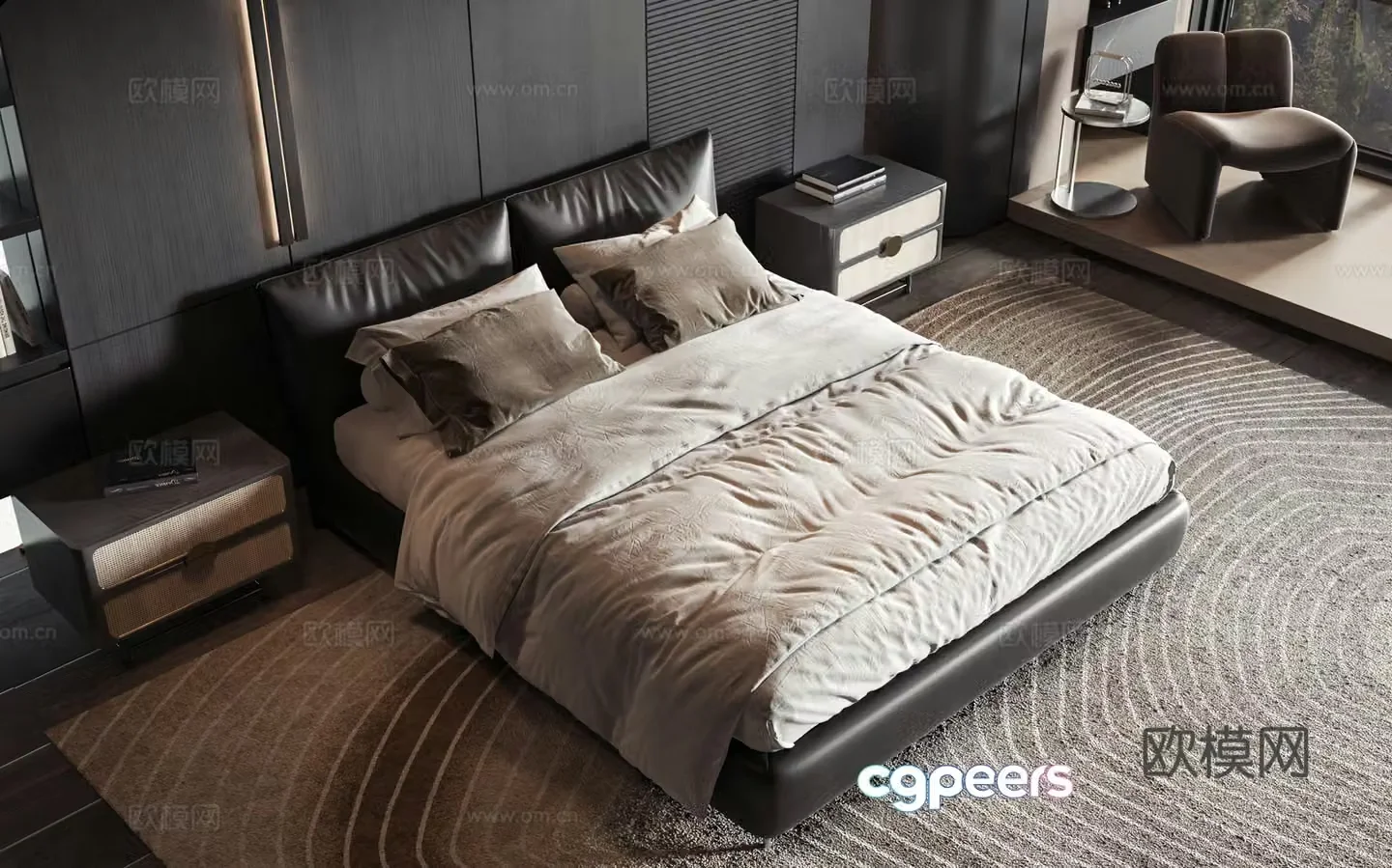 Modern style product bed 3d model
