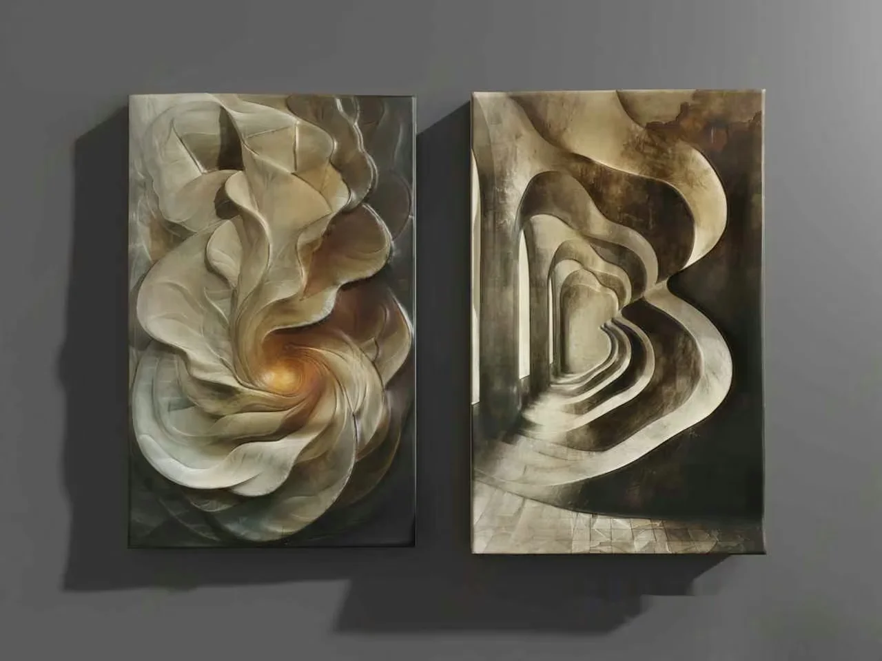 Two Abstract Paintings 3D Model – 684 – VRAY Render