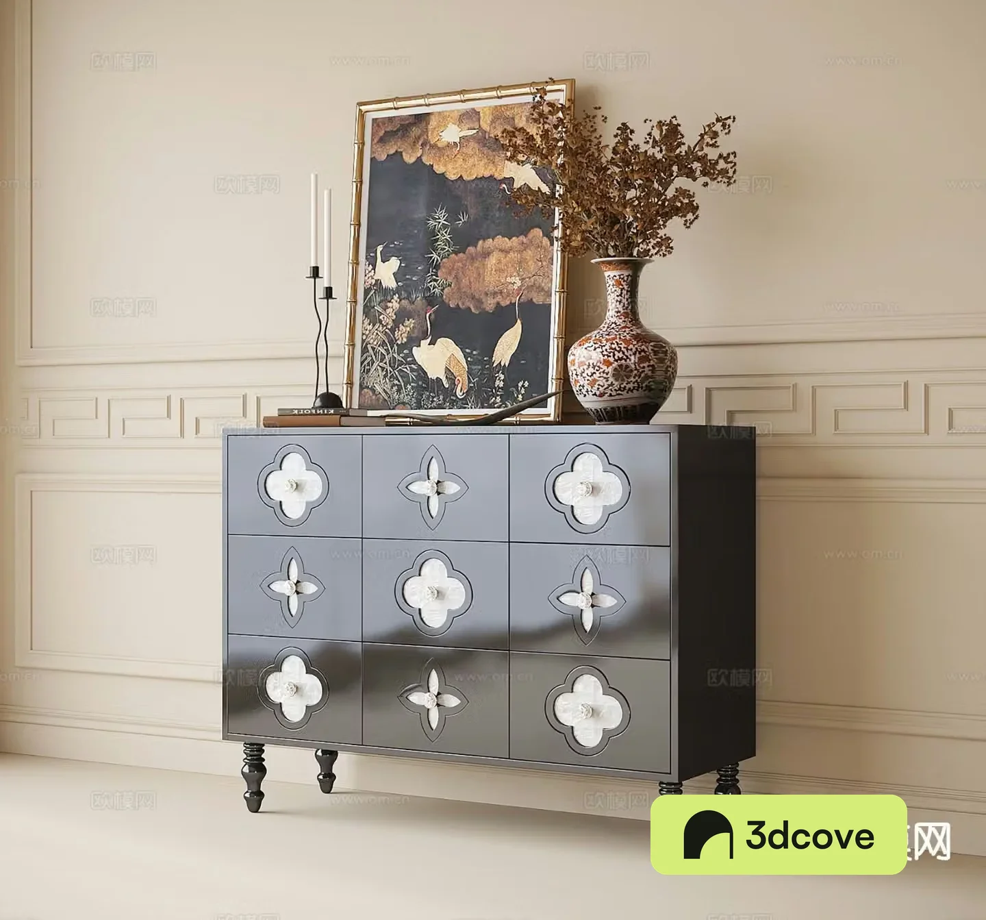 French entryway cabinet