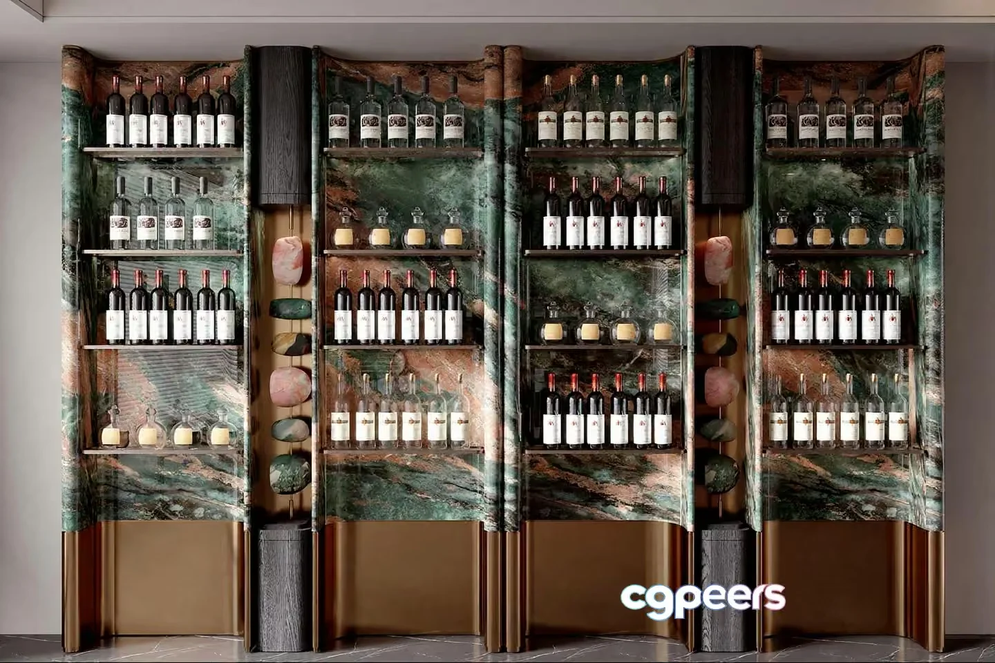 A Wine Display 3D Model – 17038 – CORONA Render
