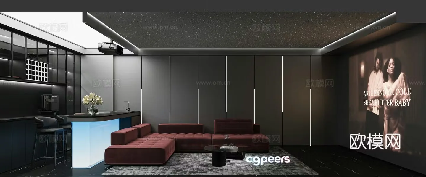 Modern KTV box 3D model