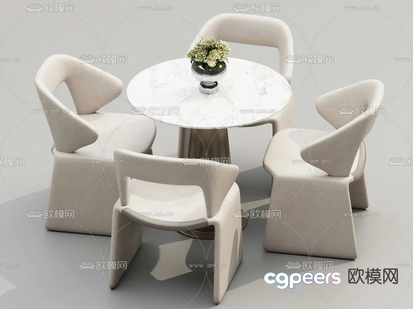 Leisure tables and chairs Negotiation tables and chairs 3d model