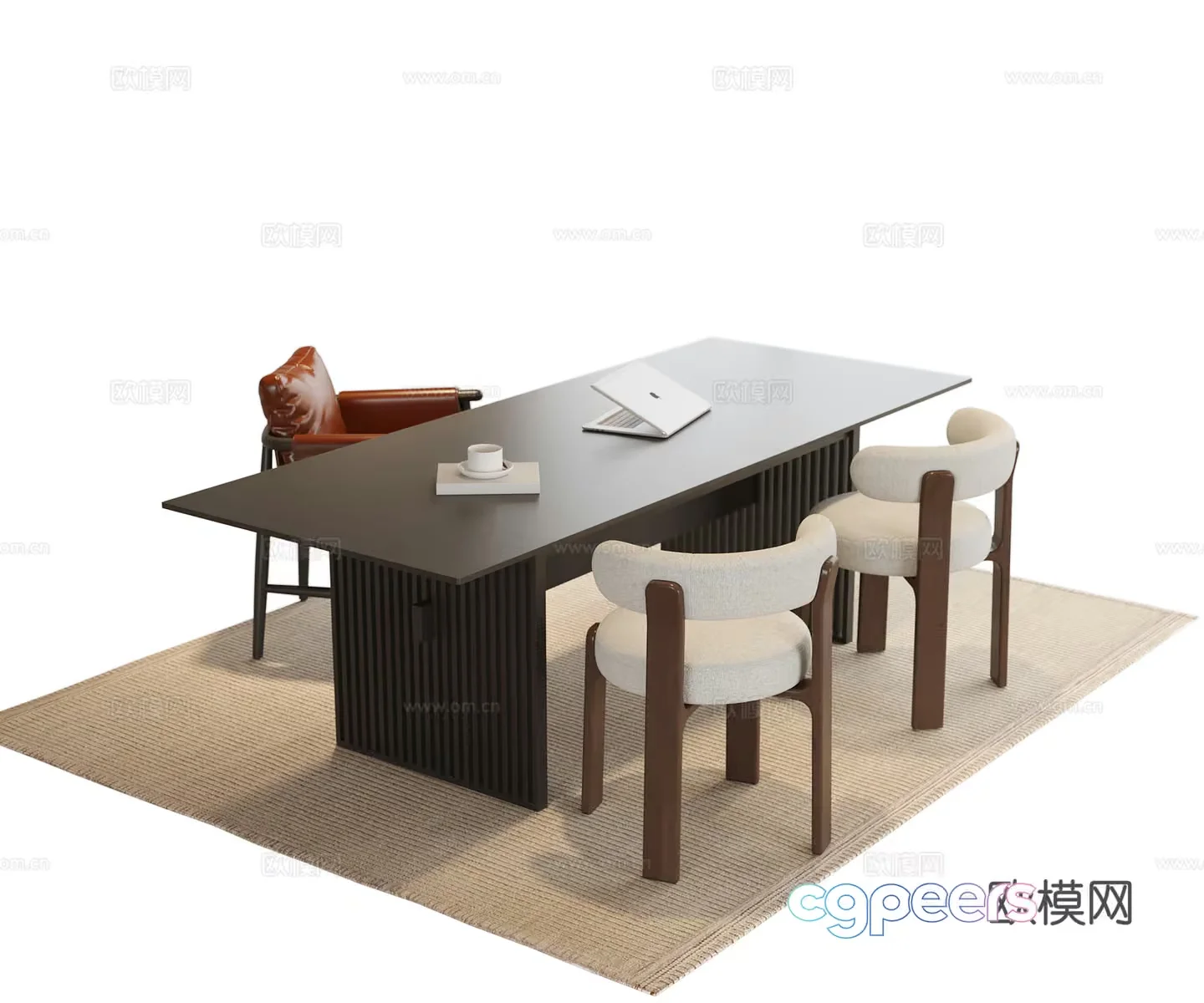 Modern Office Space 3D Model – 16580 – VRAY Render