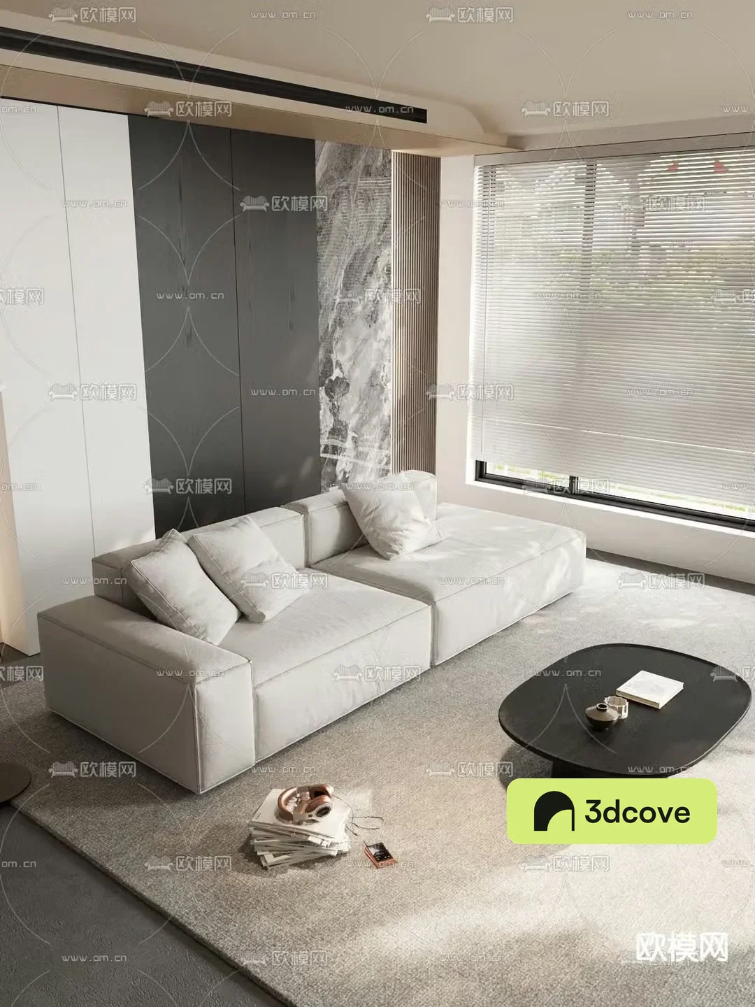 Double sofa upholstered sofa