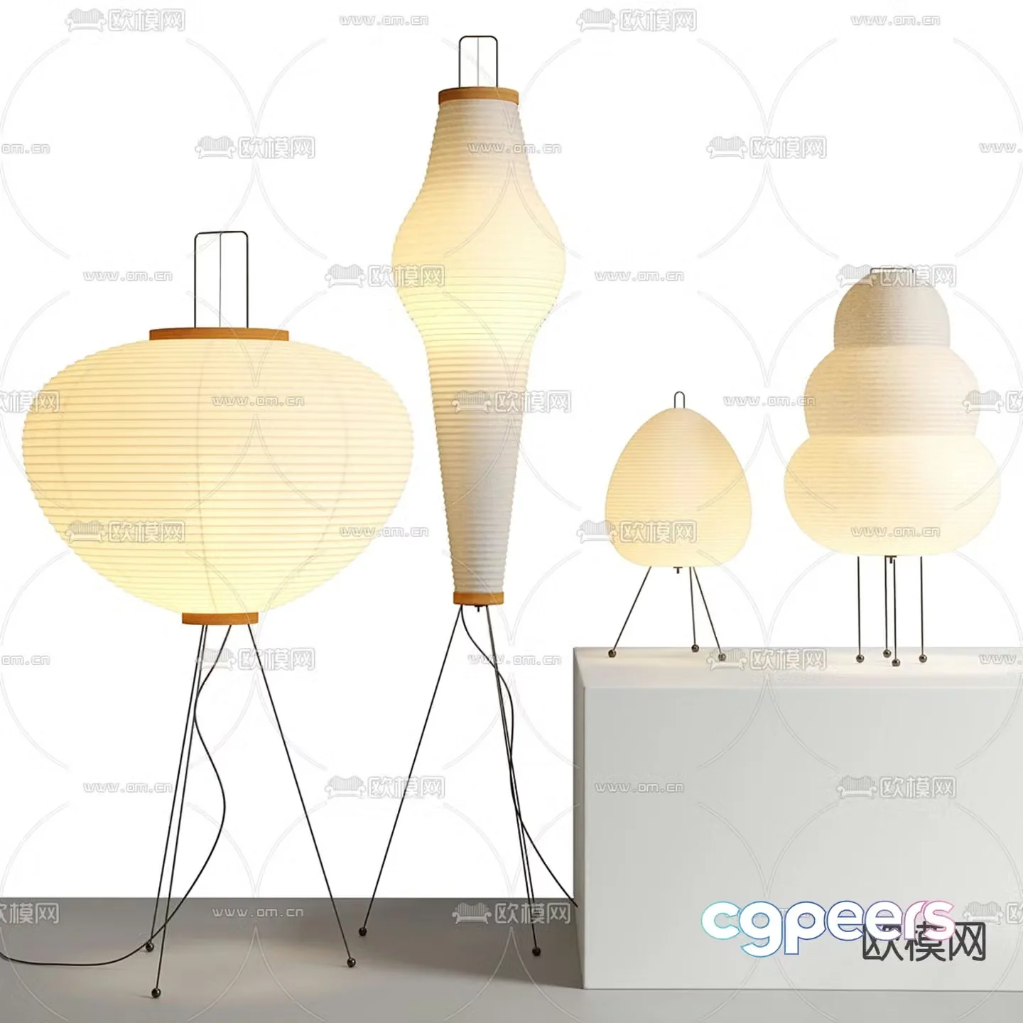 Wasabi wind floor lamp 3d model