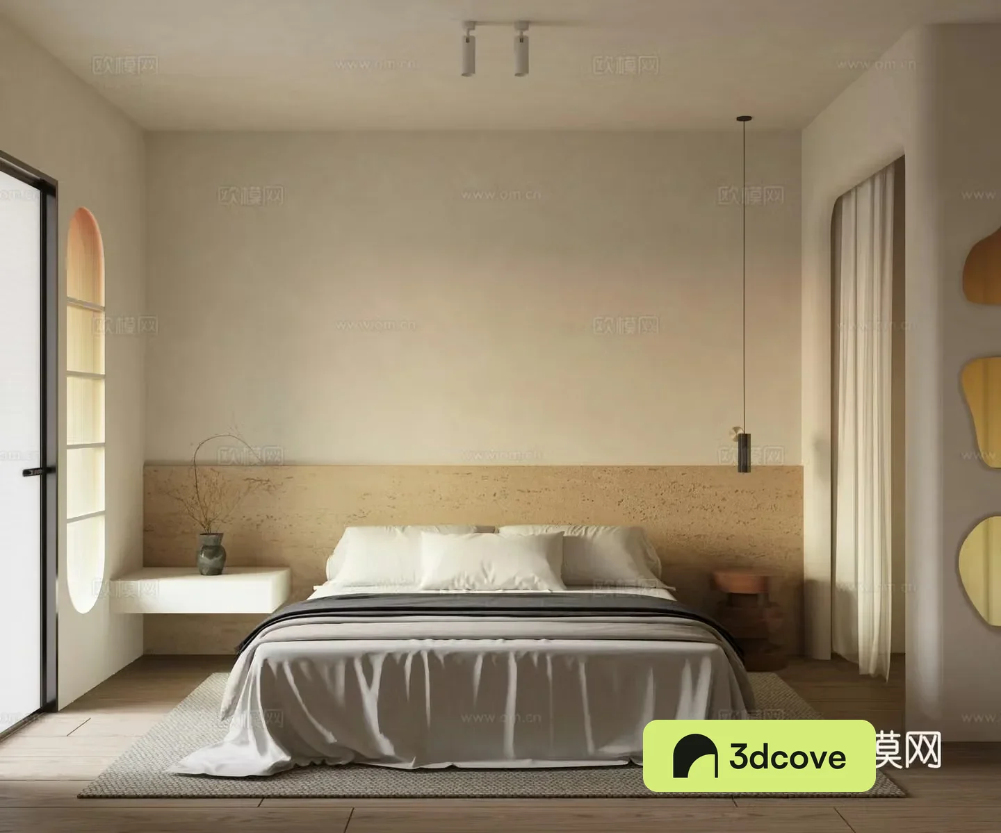 Home bedroom modern bedroom men’s bedroom homestay bedroom open cloakroom Italian bedroom