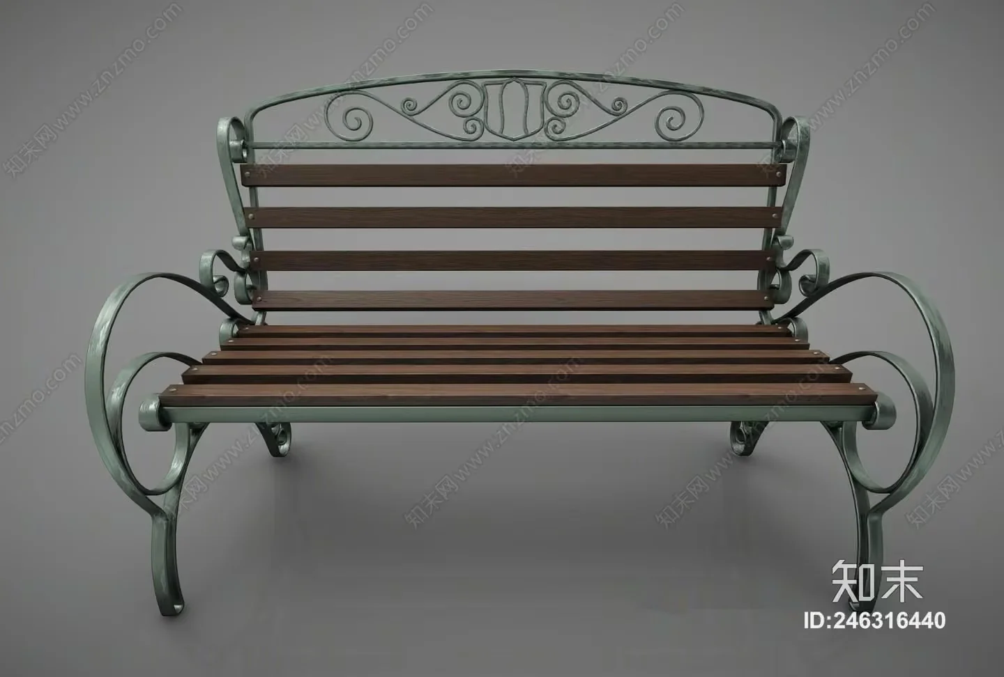 Metal Bench 3D Model – 11293 – VRAY Render