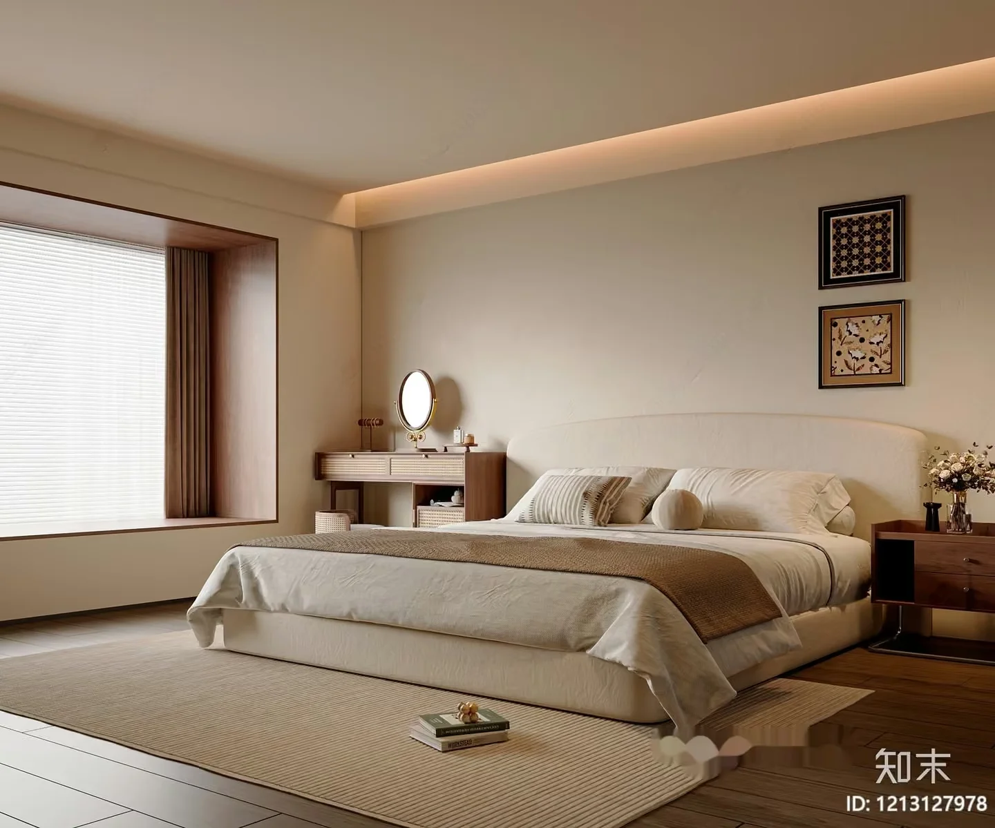 Cozy Bedroom 3D Model – 5607 – VRAY Render