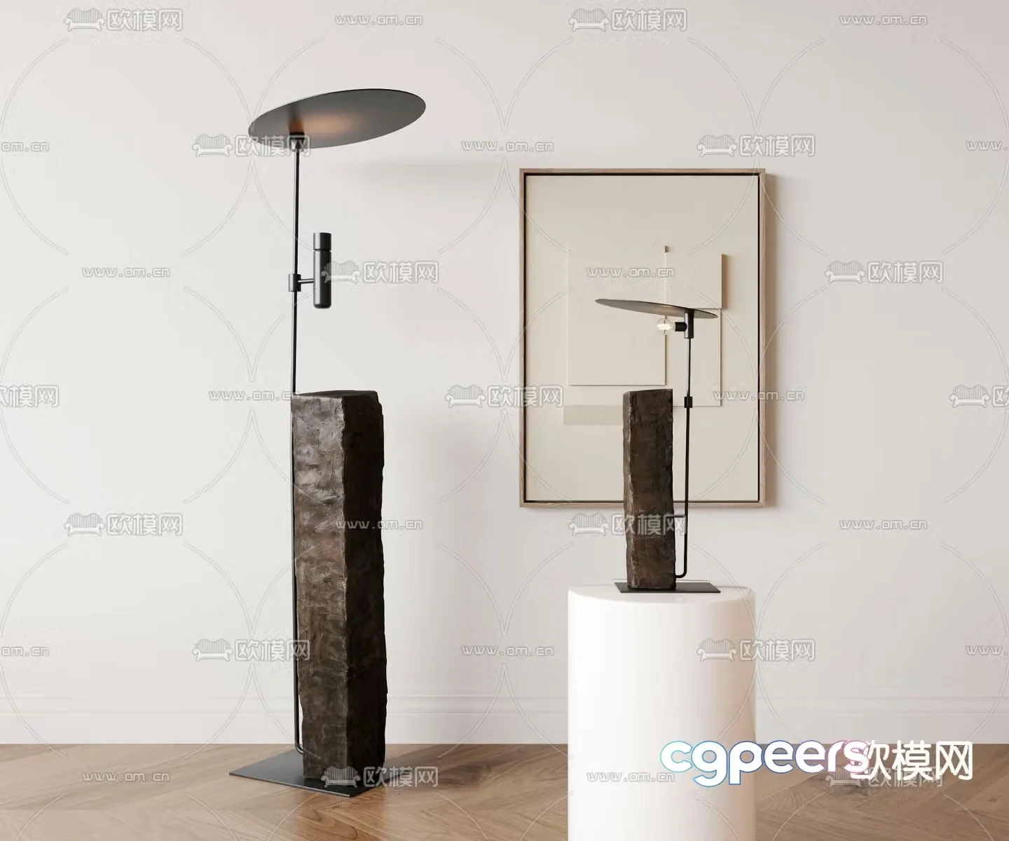 Wai Sad Floor Lamp Table Lamp 3D Model