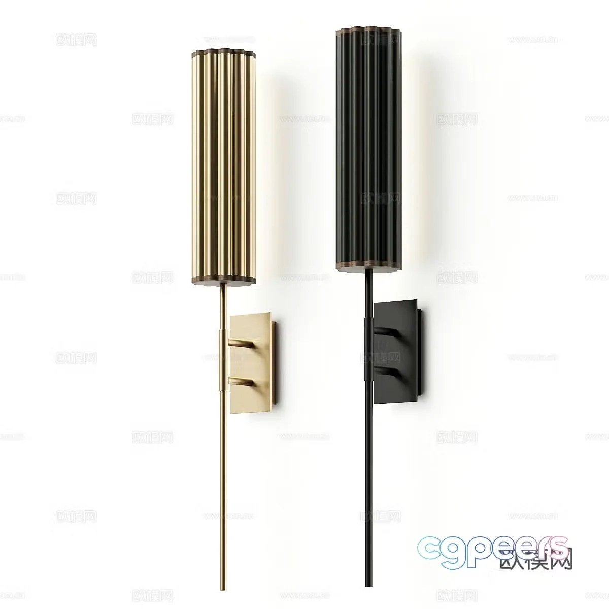 New Chinese metal wall lamp 3D model