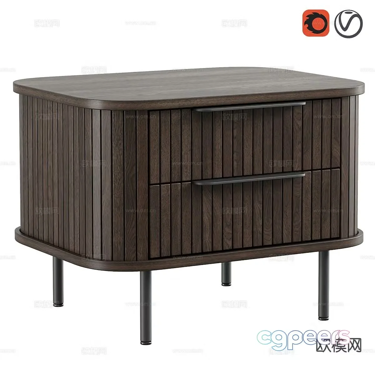 Modern bedside table 3d model