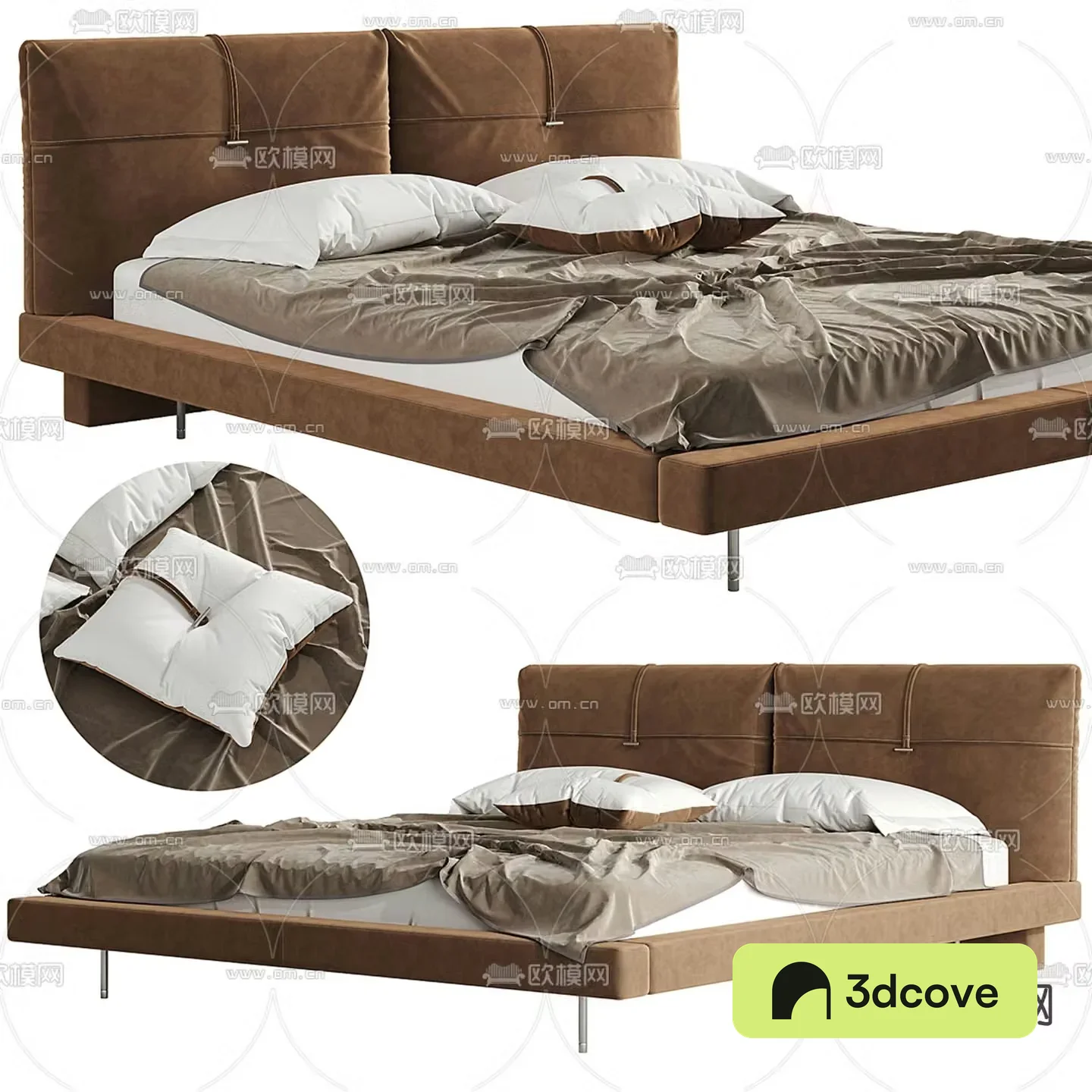 velvet fabric double bed
