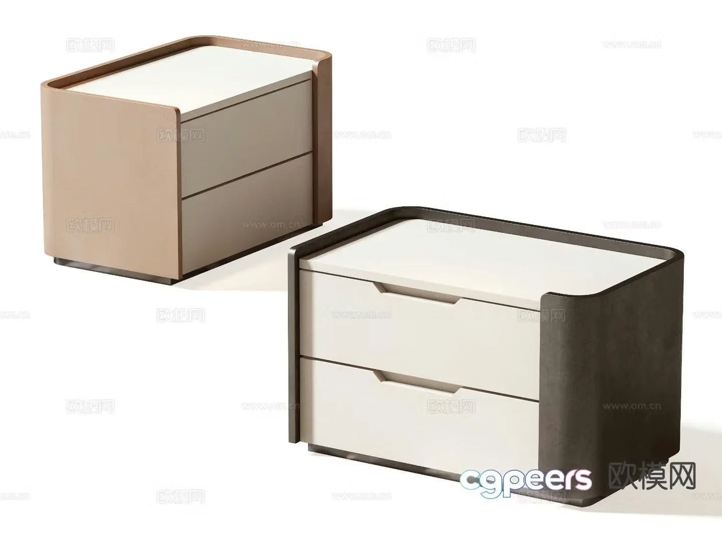 Modern bedside table 3d model
