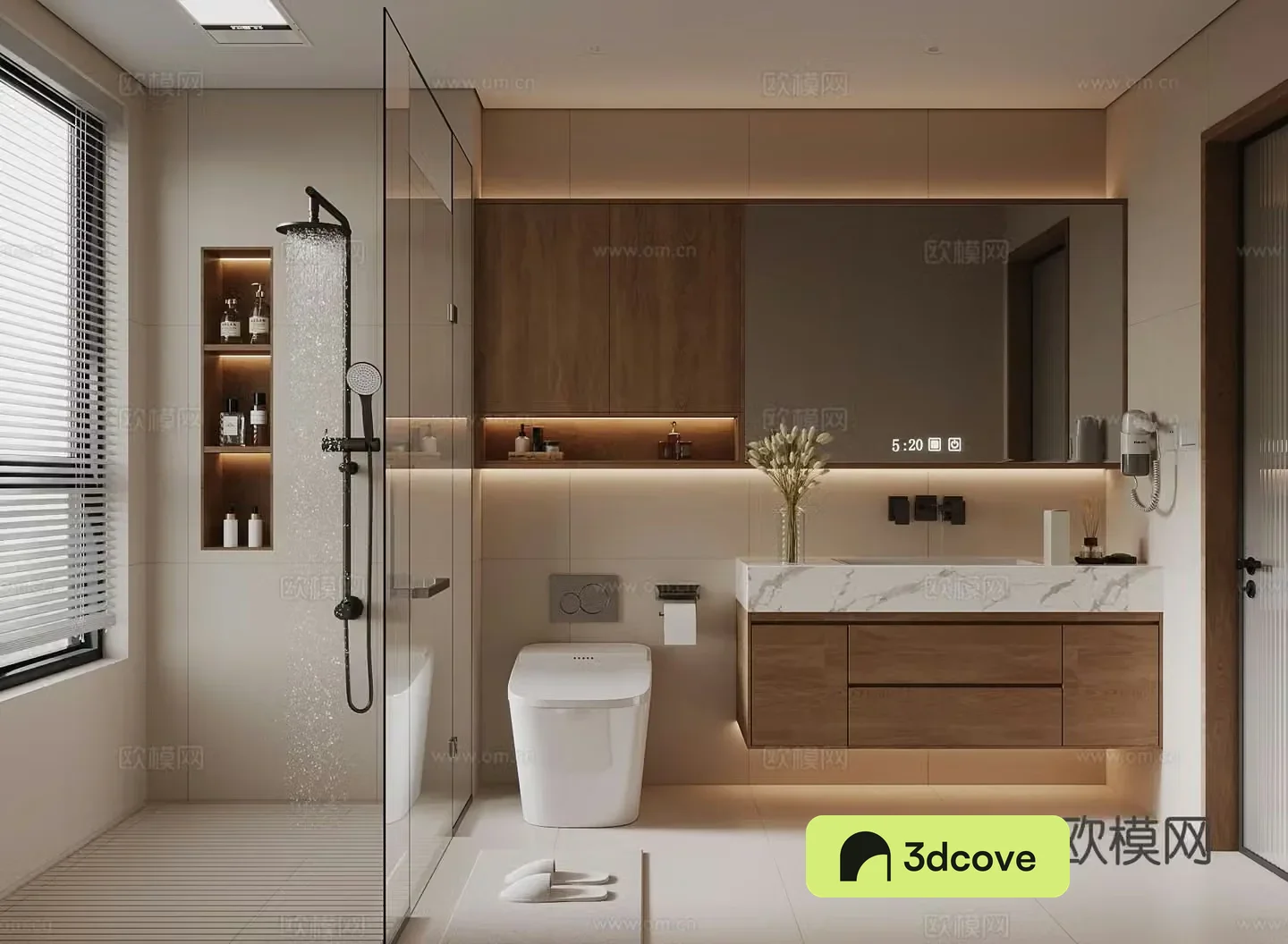 Modern bathroom toilet bathroom cabinet