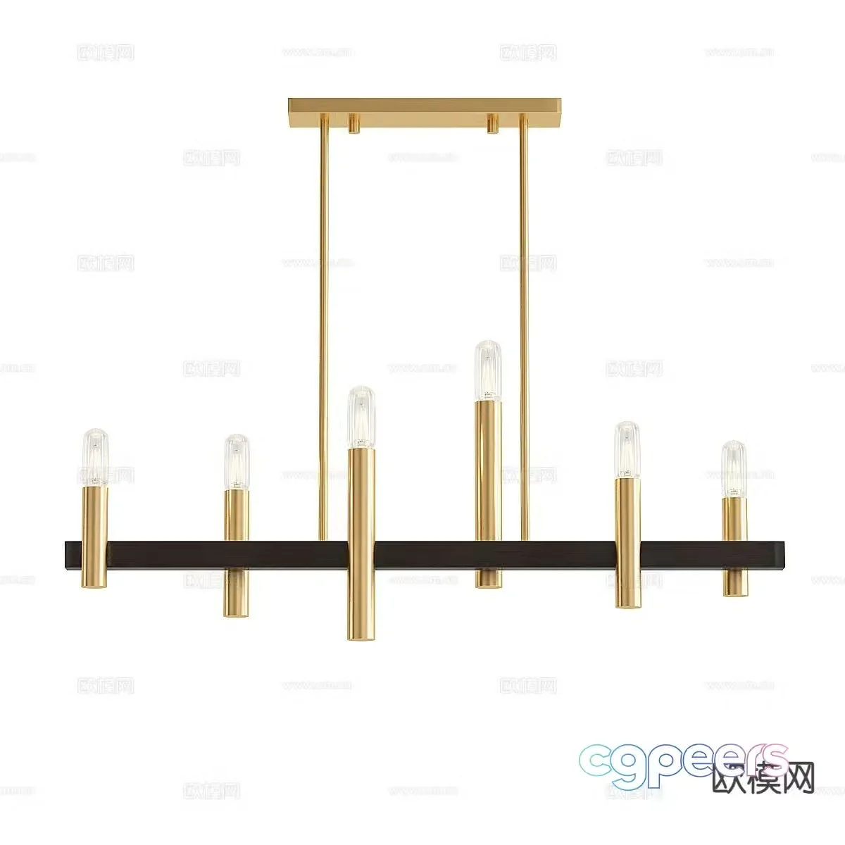Light luxury chandelier hall chandelier 3d model