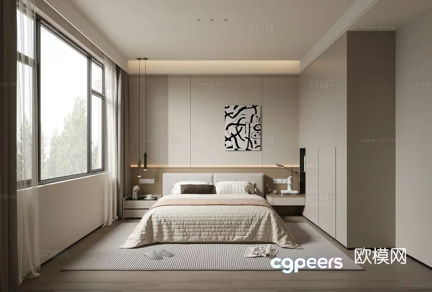 Modern bedroom 3d model