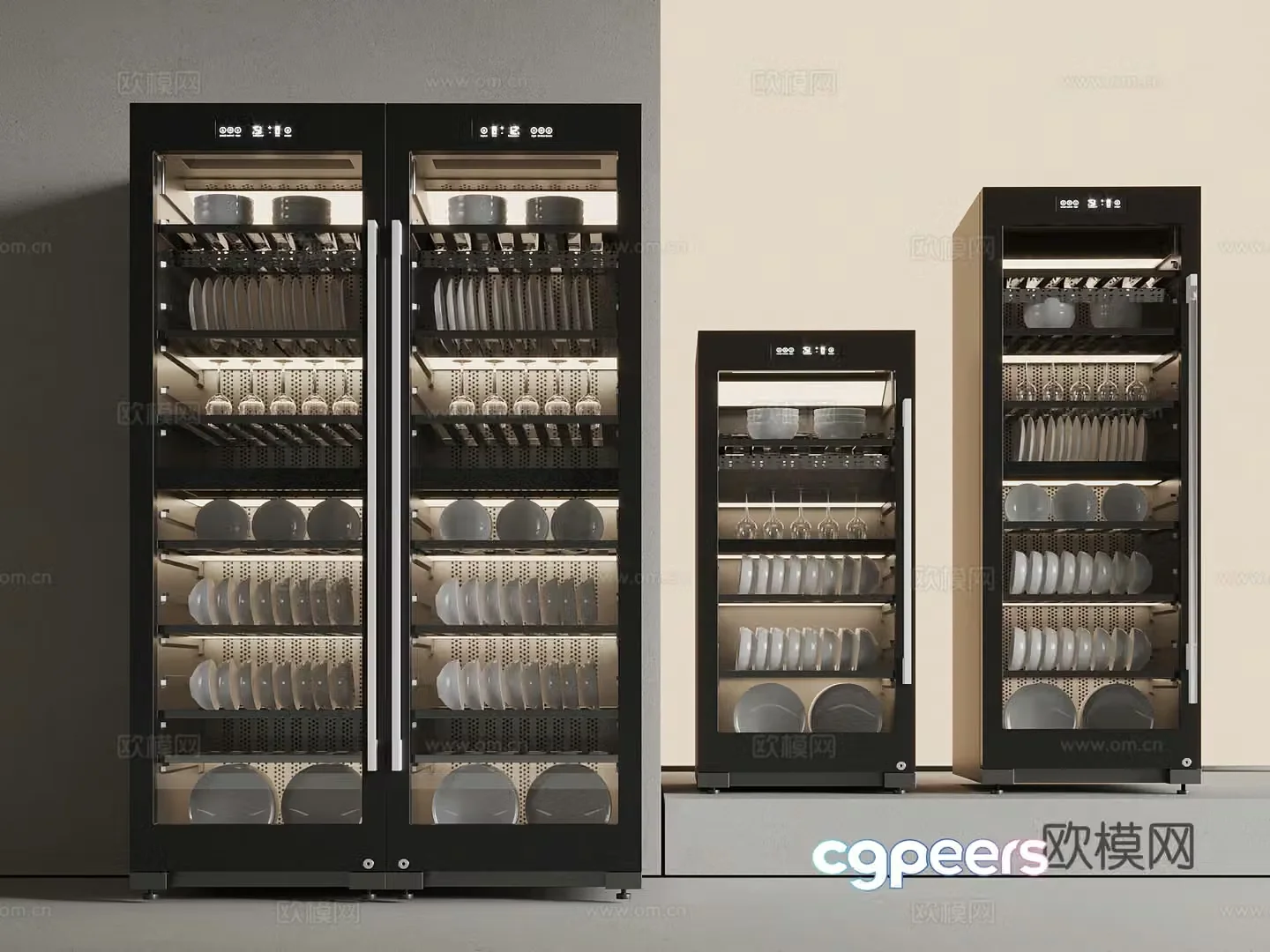 Disinfection cabinet Modern disinfection cabinet Dishwasher 3d model