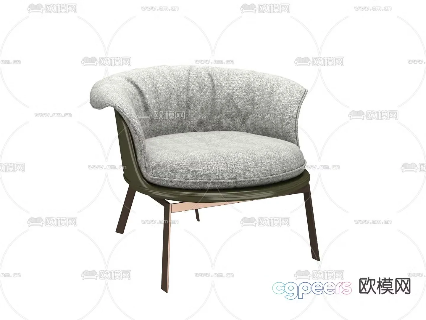 Modern sofa chair leisure chair 3d model