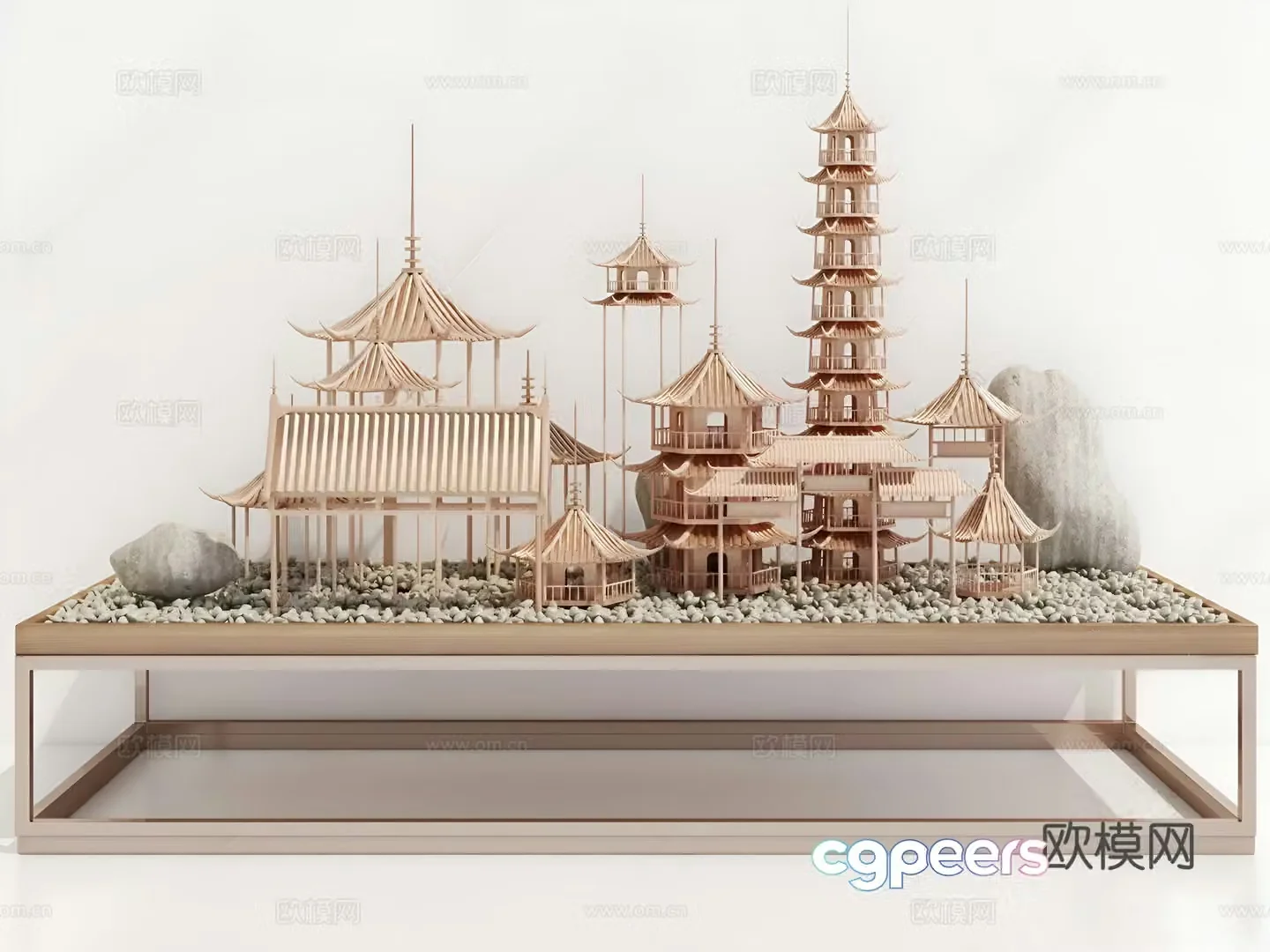 Chinese style decorative ornaments 3D model