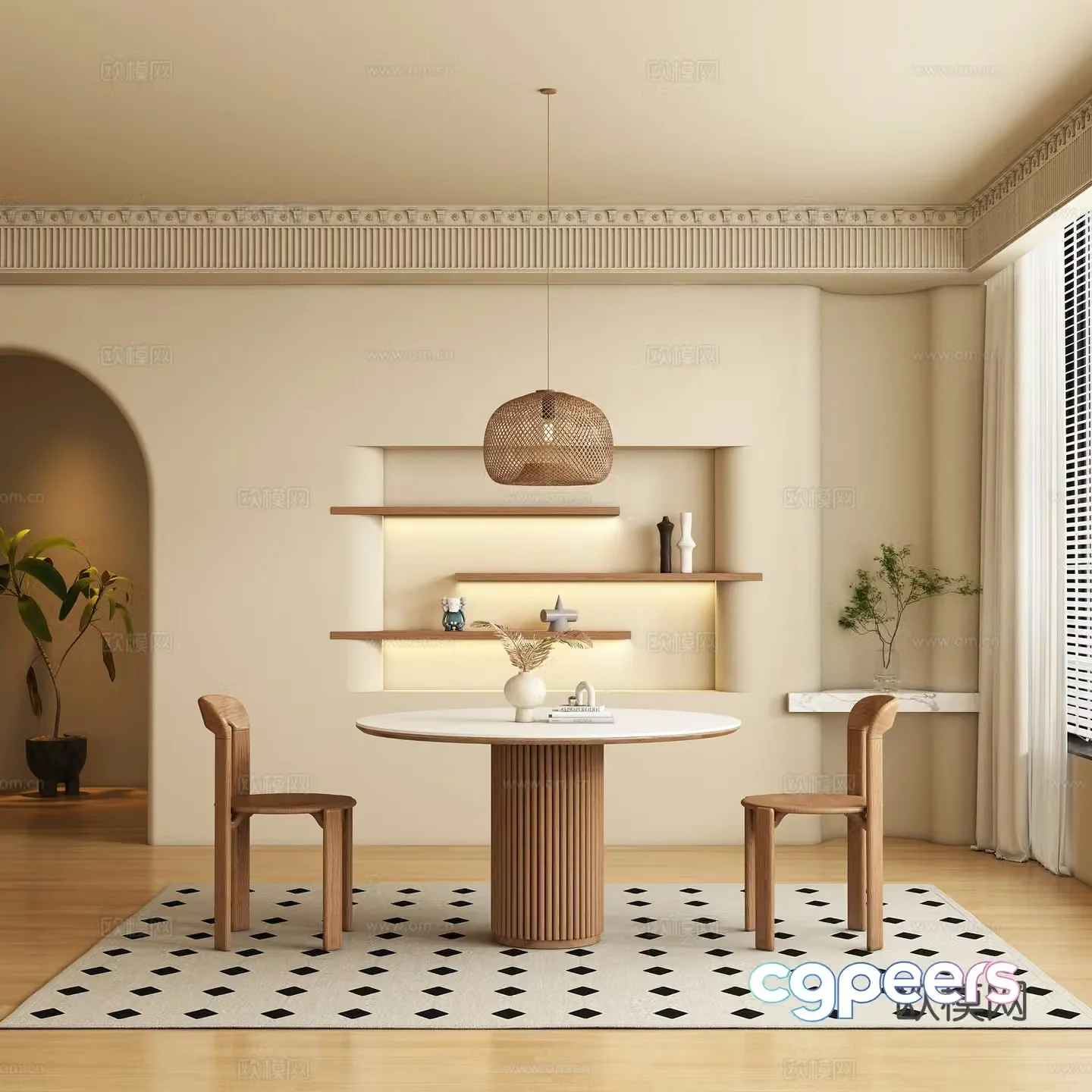 Medieval style restaurant 3d model