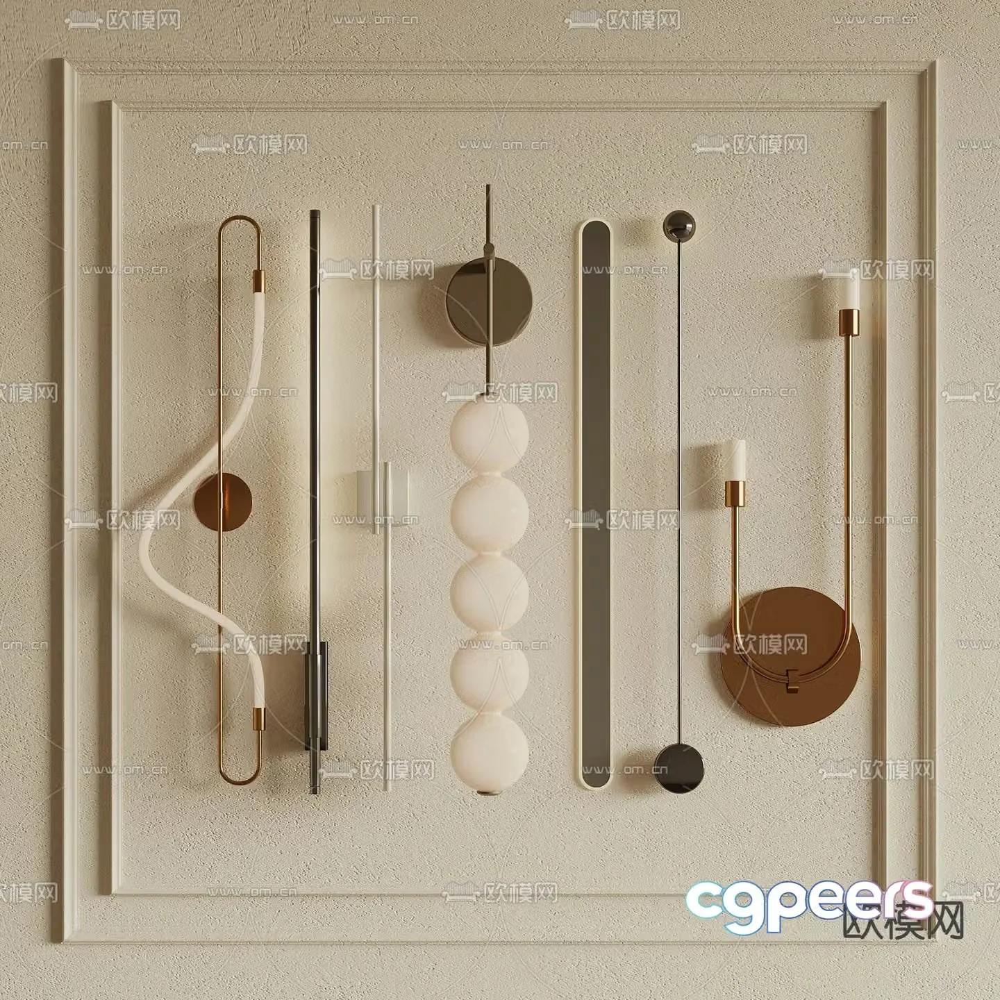 Modern wall light 3d model