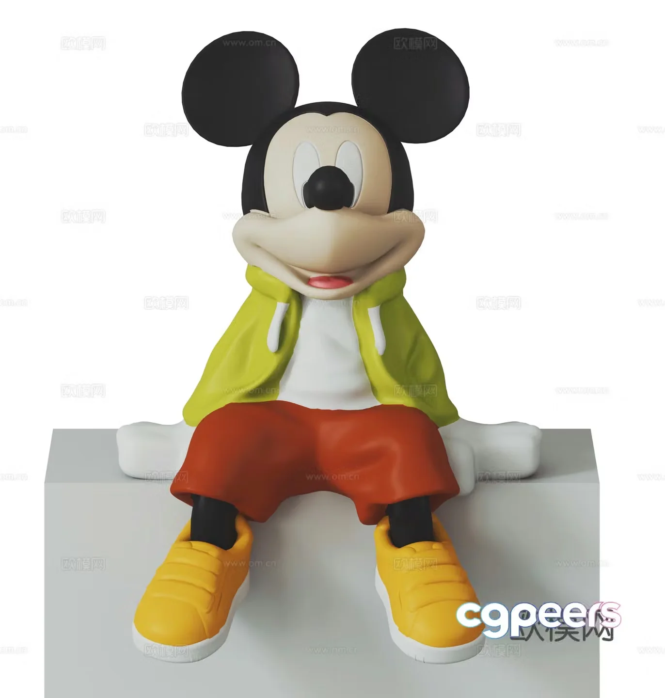 Modern cartoon sculpture 3d model