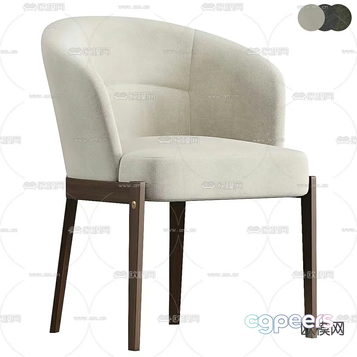 Nordic single chair 3d model