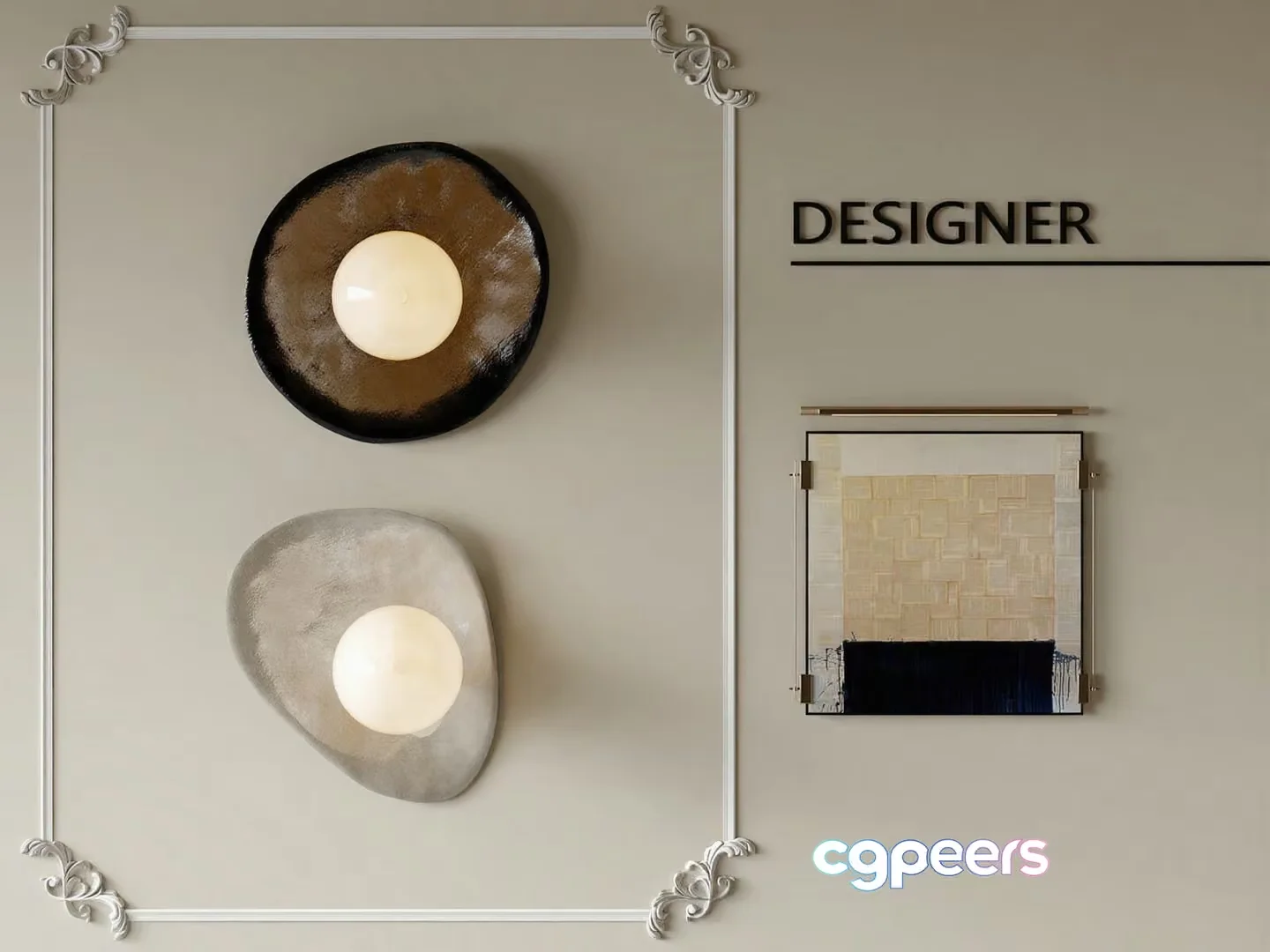 Modern Wall Art 3D Model – 1730 – CORONA Render