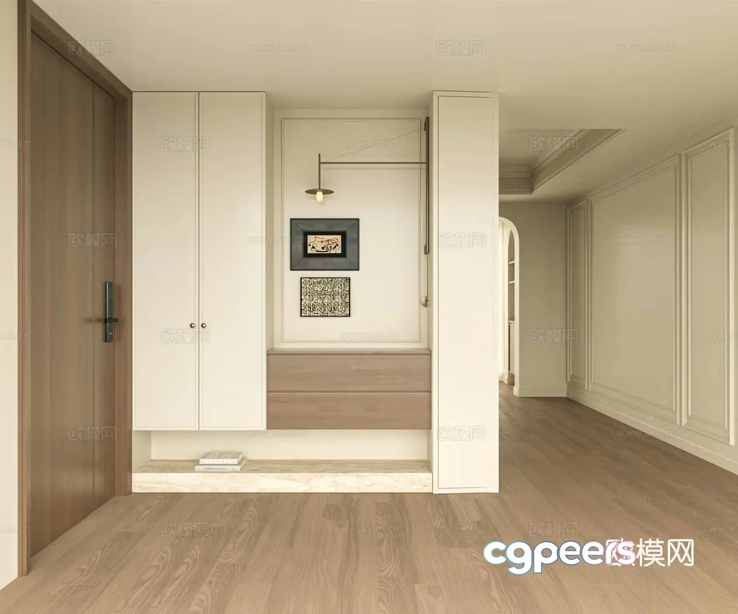 Modern entrance 3D model