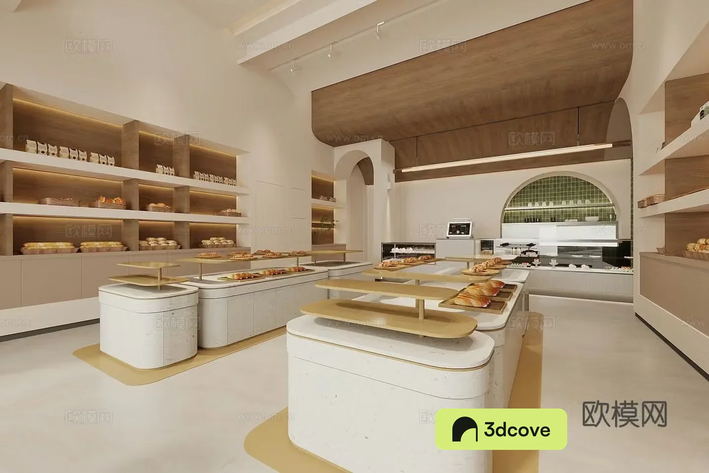 Wasabi dessert bakery dessert shop cake shop 3d model