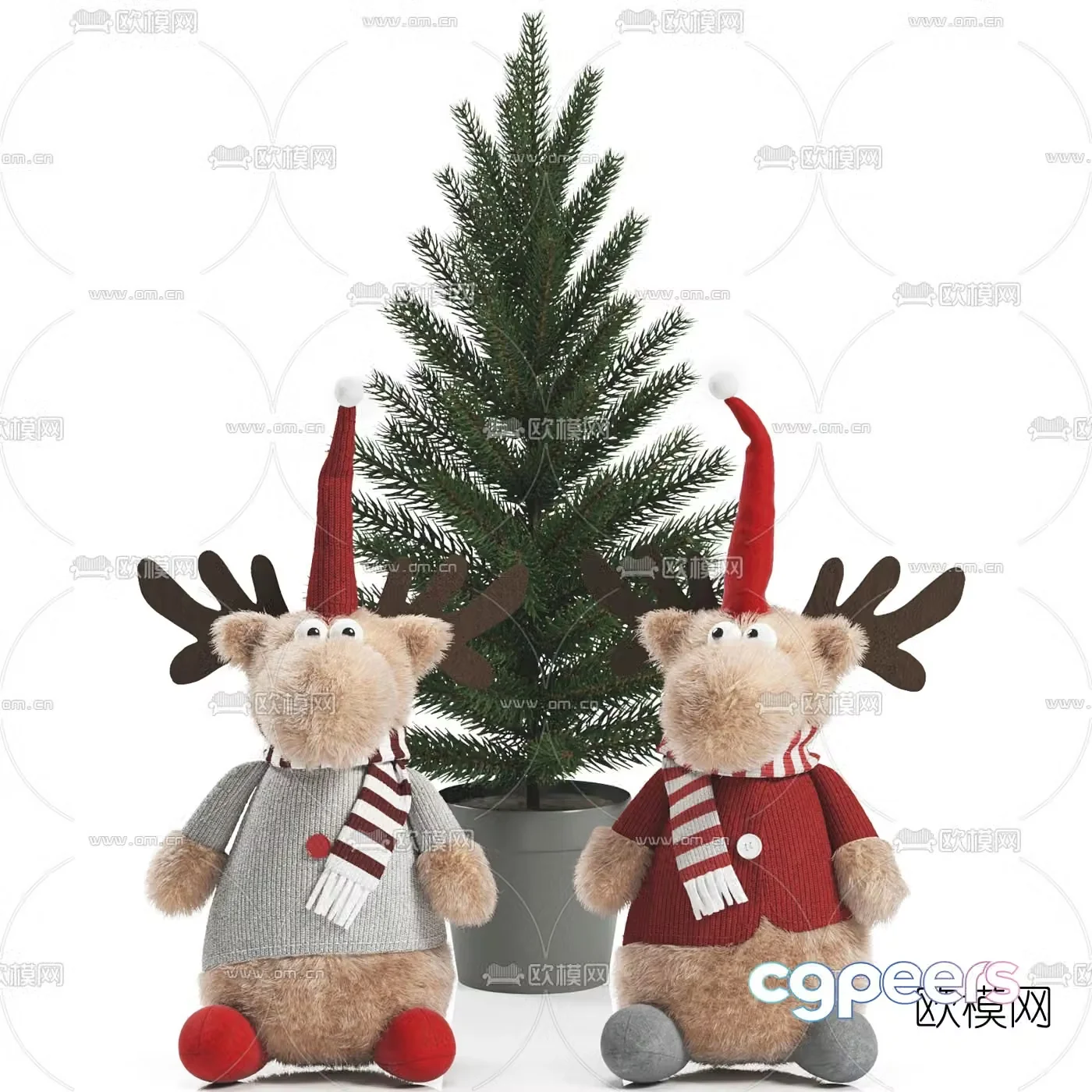 Modern Christmas tree ragdoll 3d model