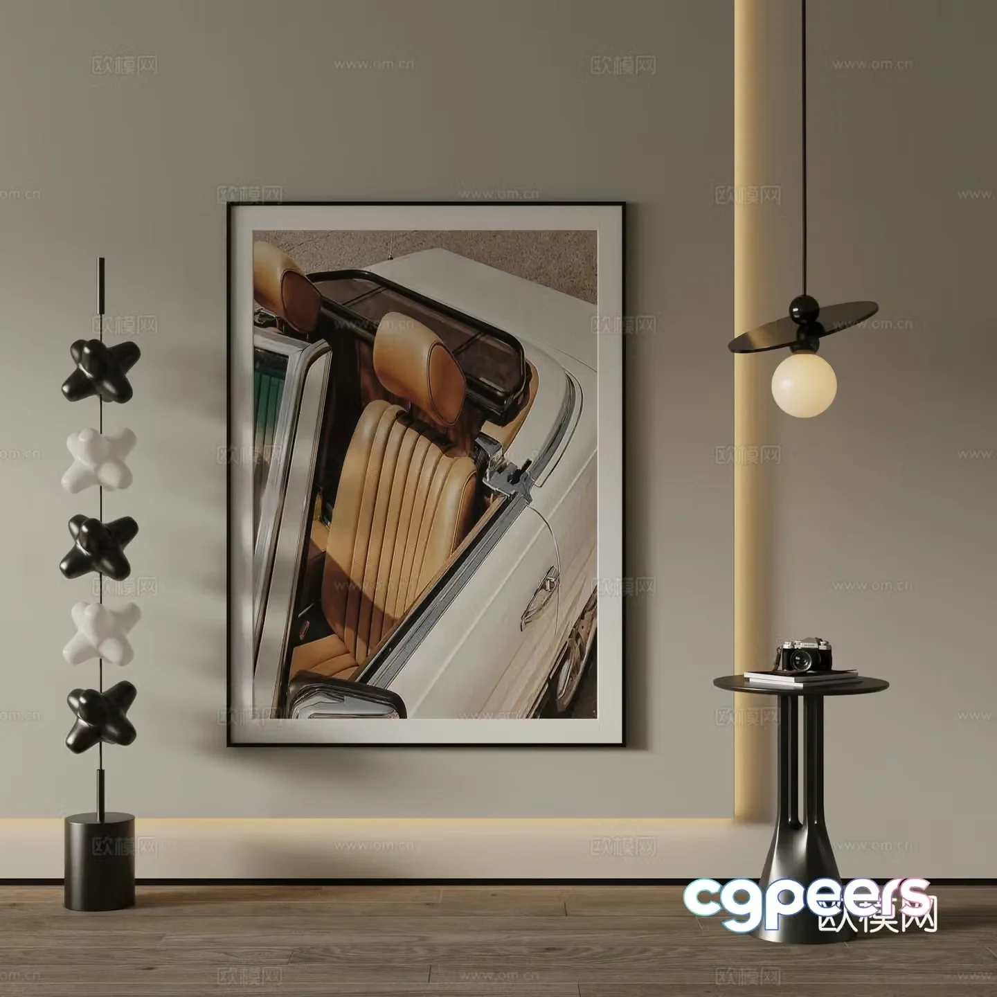 Modern Art Painting Decorative Painting 3D Model