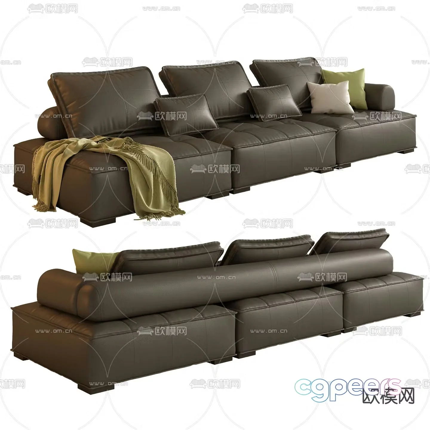 Poliform modular sofa upholstered sofa 3d model