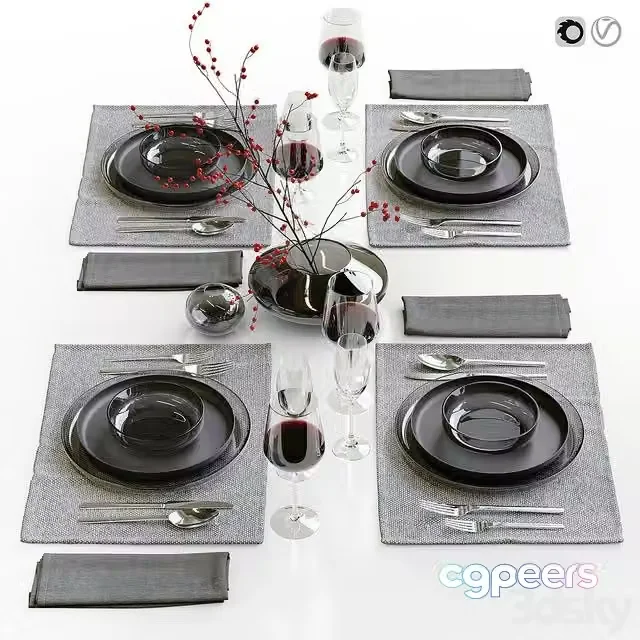 3ds Max Free – Table setting 42