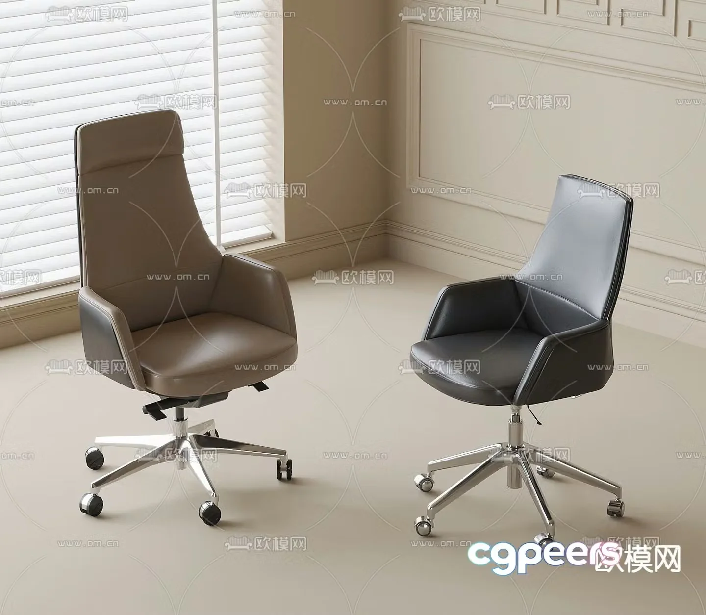 Swivel office chair 3d model