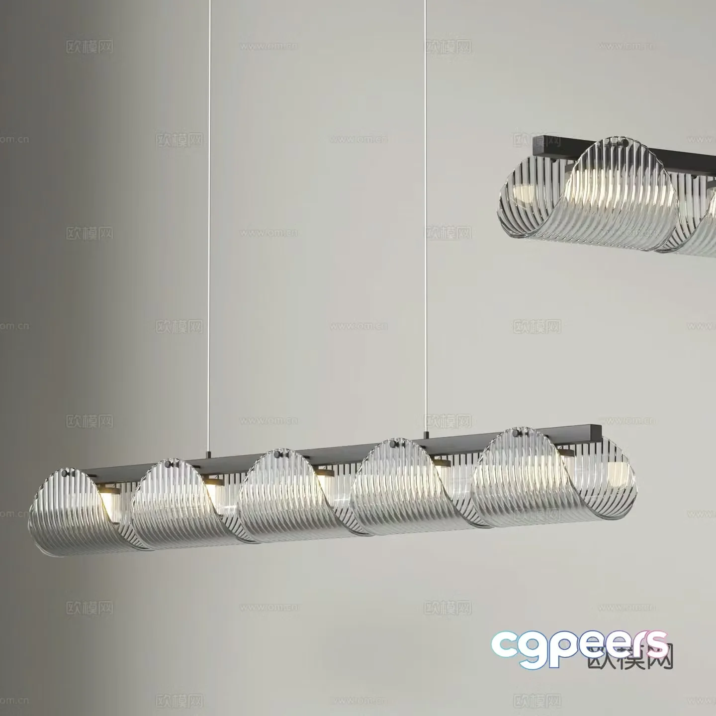 Nordic chandelier bar chandelier 3d model
