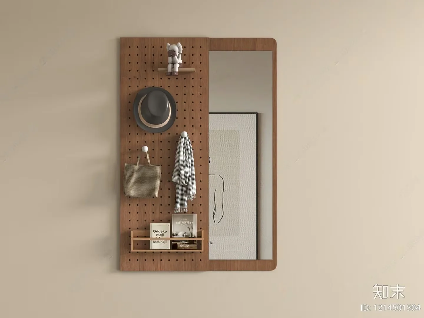 A Pegboard With Various Items Hanging On It 3D Model – 11418 – VRAY Render
