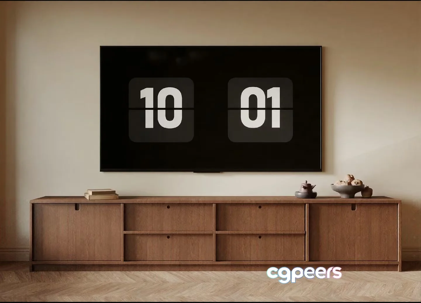 Modern Tv Stand 3D Model – 16494 – VRAY Render