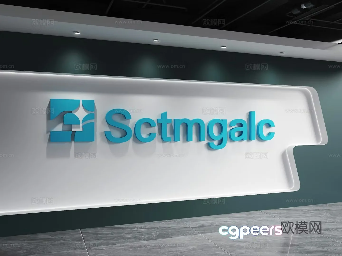 Technology background wall Front desk background wall Technology company background Technology image wall Science and technology museum background 3d model