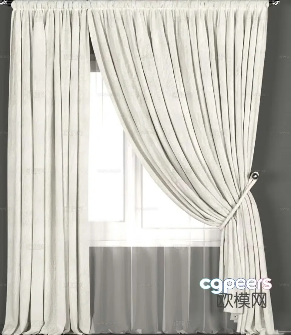 Plain curtain 3d model