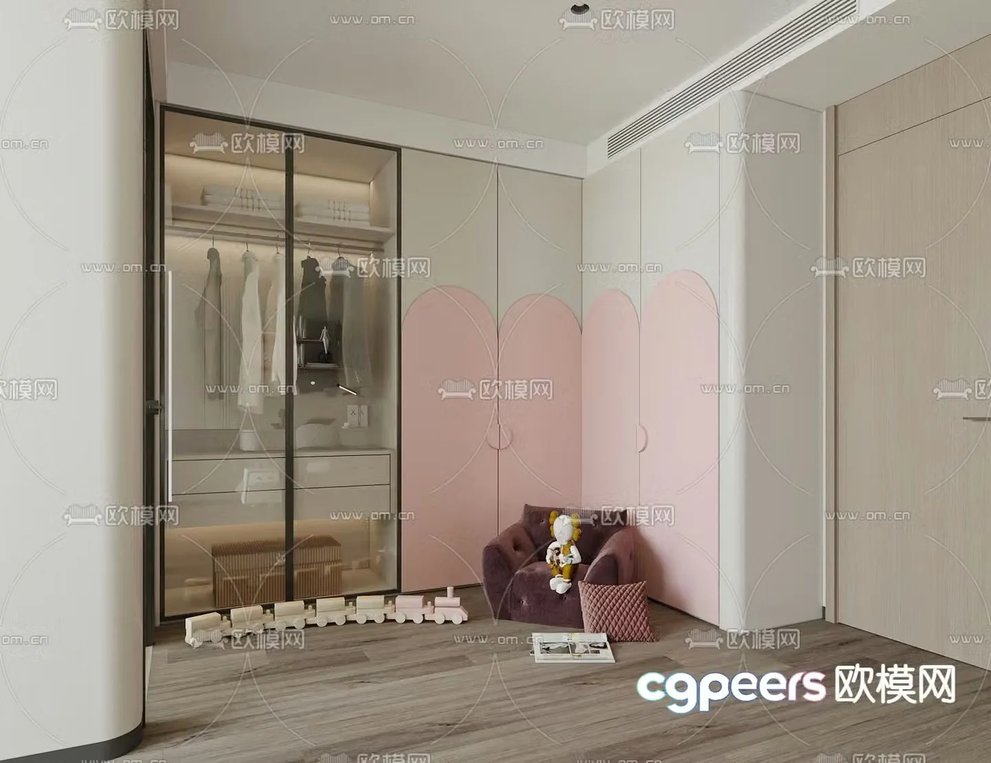 Children’s wardrobe corner wardrobe 3d model