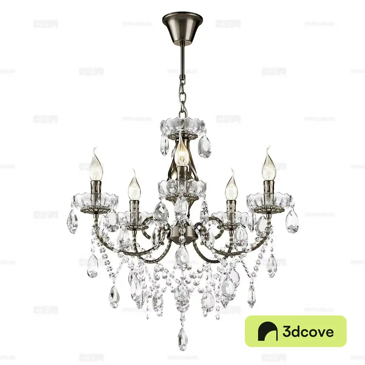 French multi-head chandelier candlestick chandelier